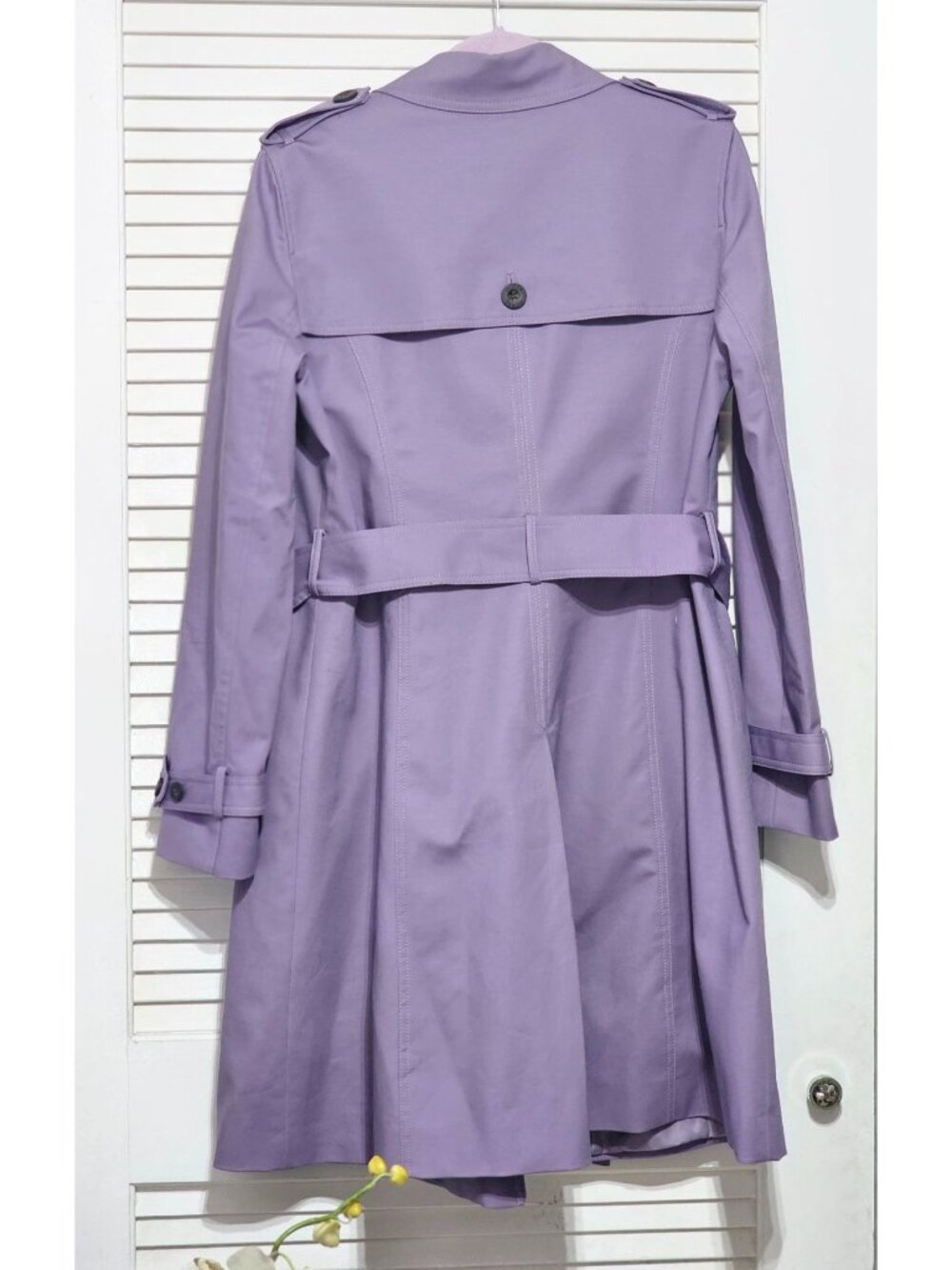 NWOT Hobbs London Women's Lavender Saskia Double-Breasted Trench Coat Sz 10 3299 - Picture 12 of 16